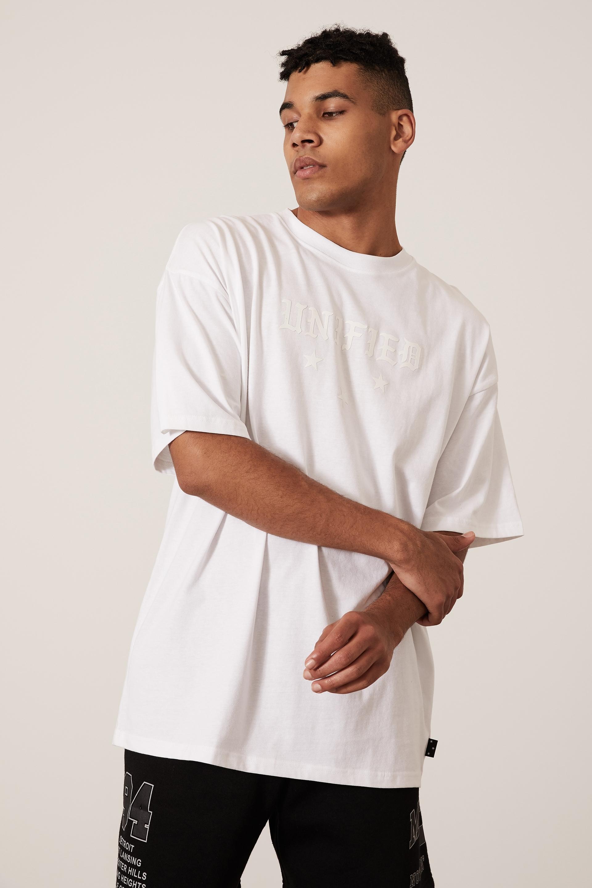 Oversized graphic t shirt - white/white/unified Factorie T-Shirts ...