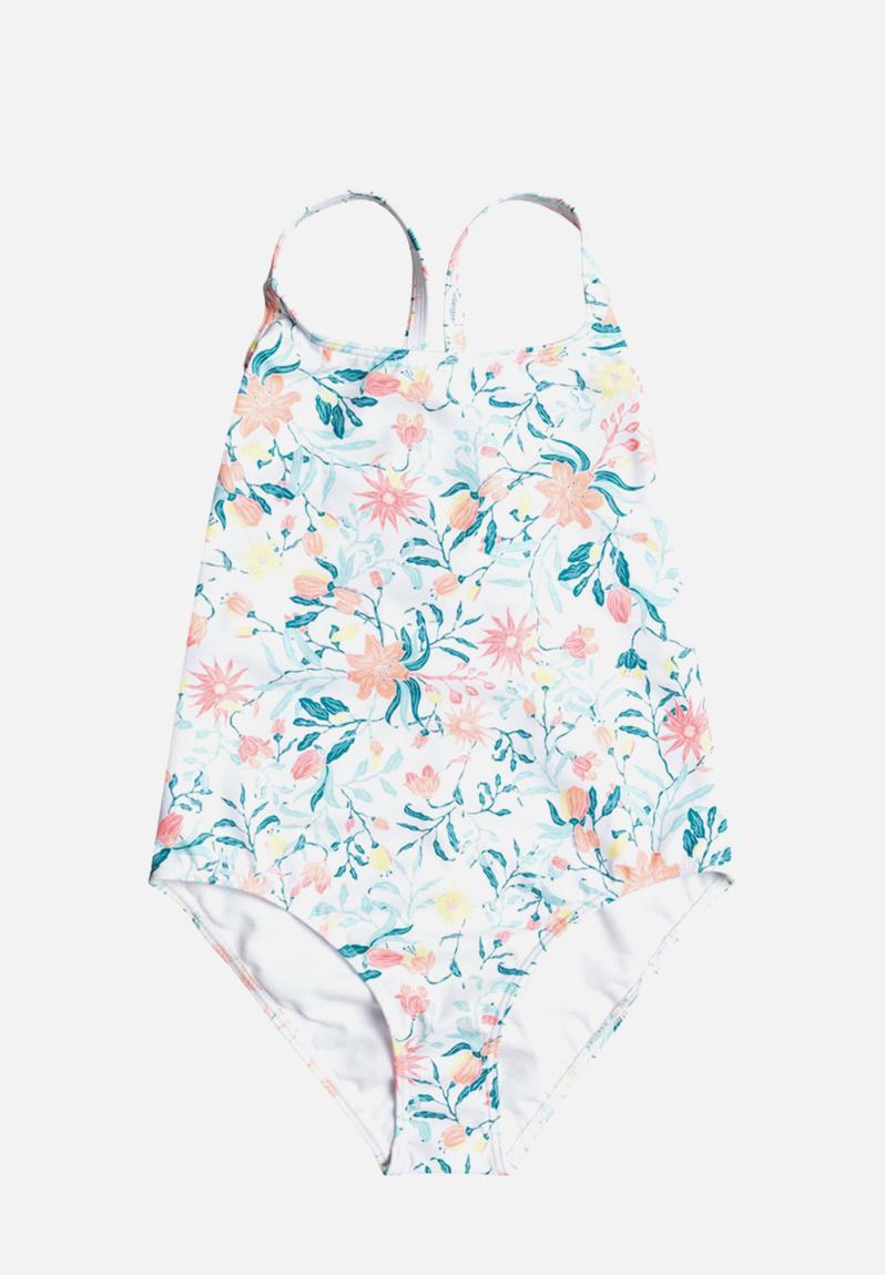 Color garden one piece - bright white kaleidoscope Roxy Swimwear ...