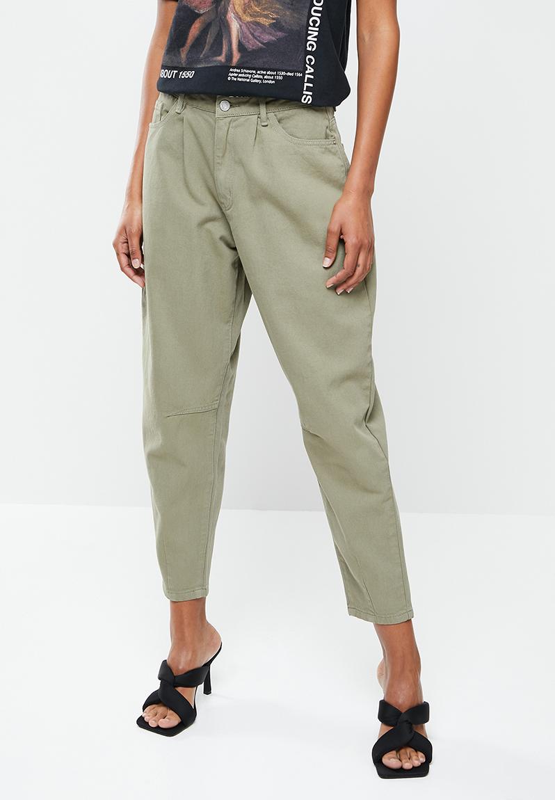 khaki carrot jeans