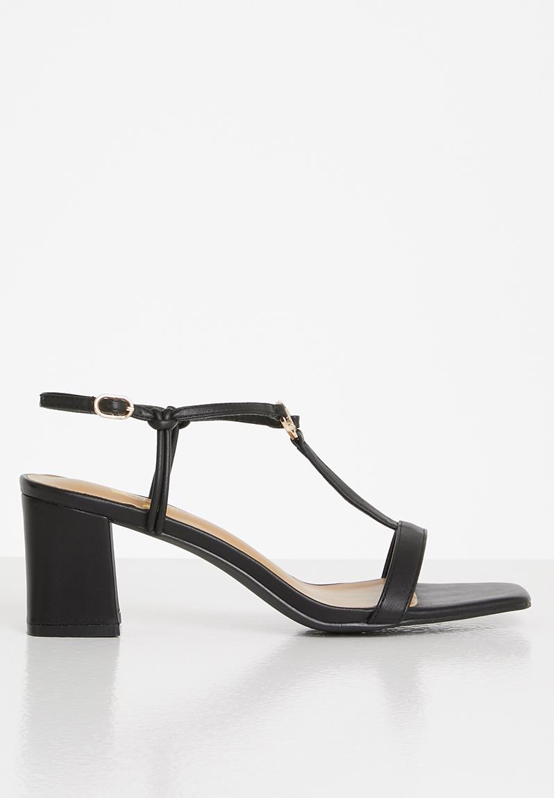 Darla t-bar block heel sandal - black POLO Heels | Superbalist.com