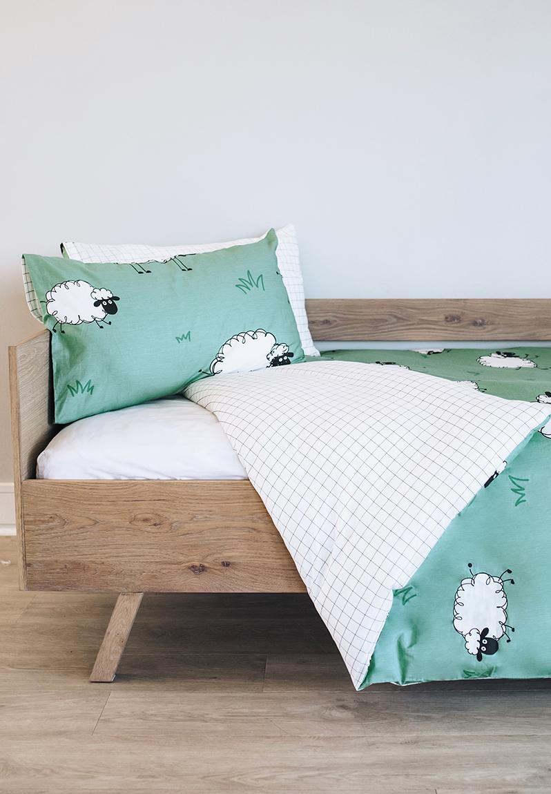 Sheep duvet cover set green Phlo Studio Bedding