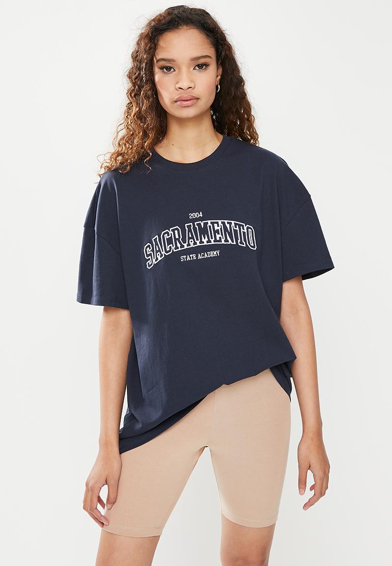 Original relaxed graphic tee - navy/sacramento Factorie T-Shirts, Vests ...