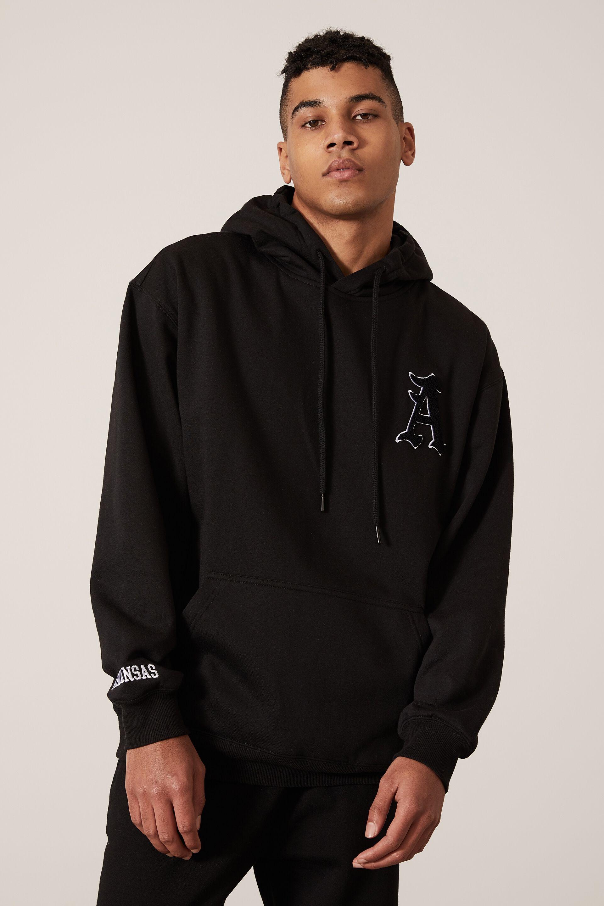 Oversized graphic hoodie - black/arkansas Factorie Hoodies & Sweats ...