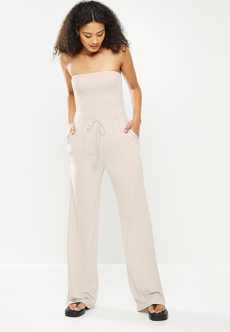 Boobtube knit jumpsuit - stone1 dailyfriday Jumpsuits & Playsuits ...