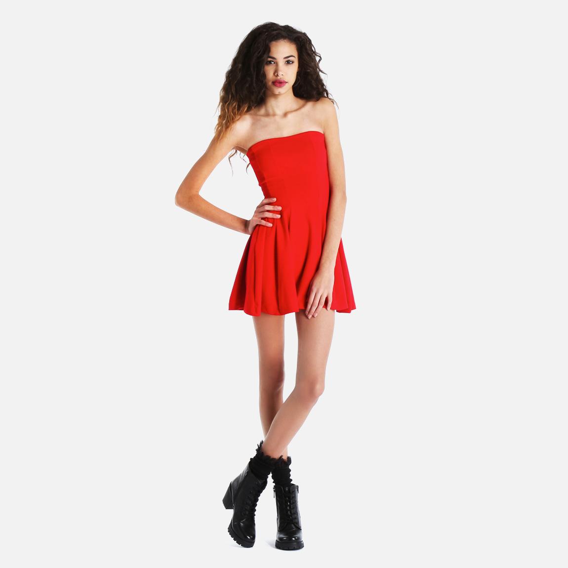 FLASHDANCE STRAPLESS DRESS - RED The Lot Occasion | Superbalist.com