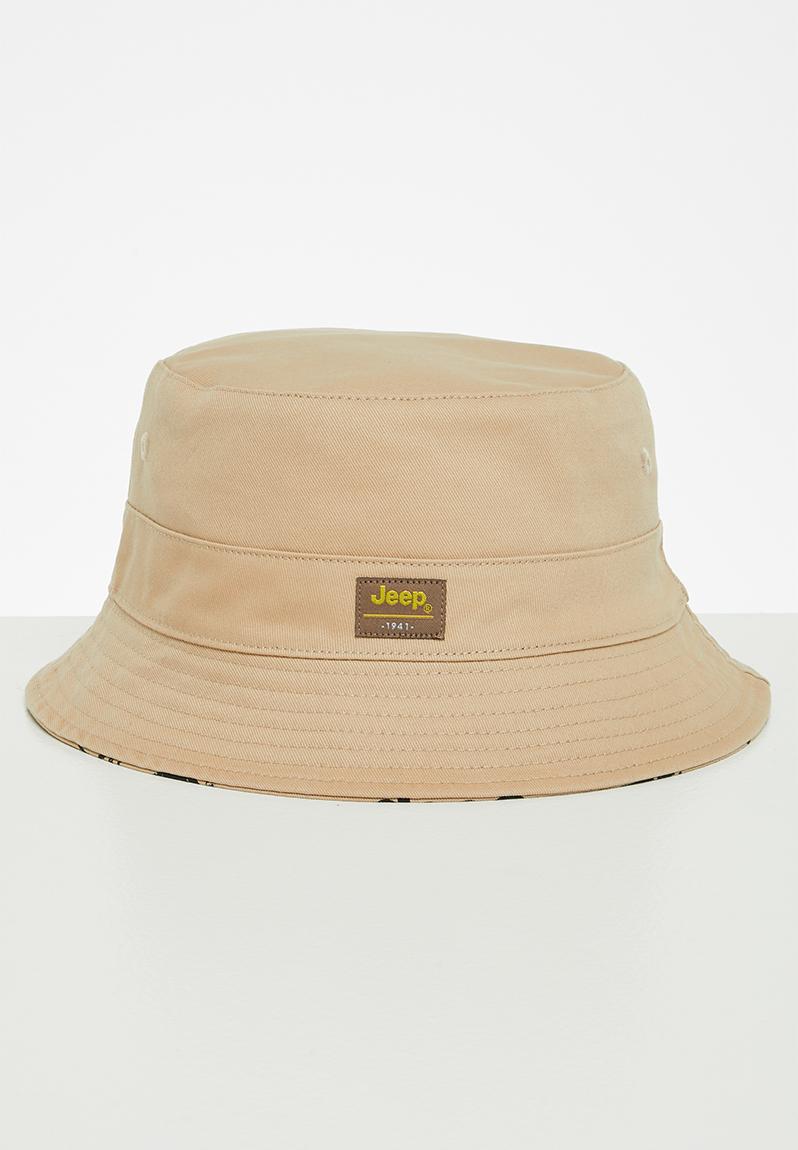 Reversible bucket hat - khaki JEEP Headwear | Superbalist.com