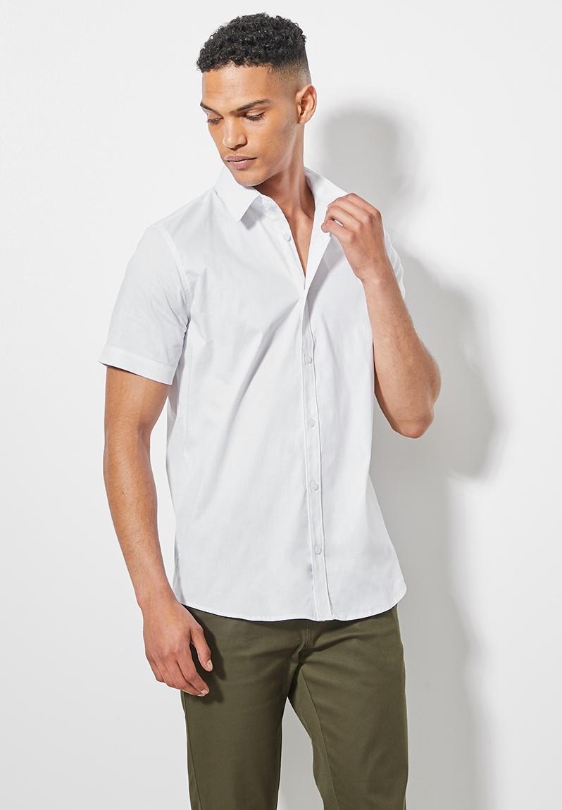 Slim fit short sleeve shirt - white Superbalist Formal Shirts ...