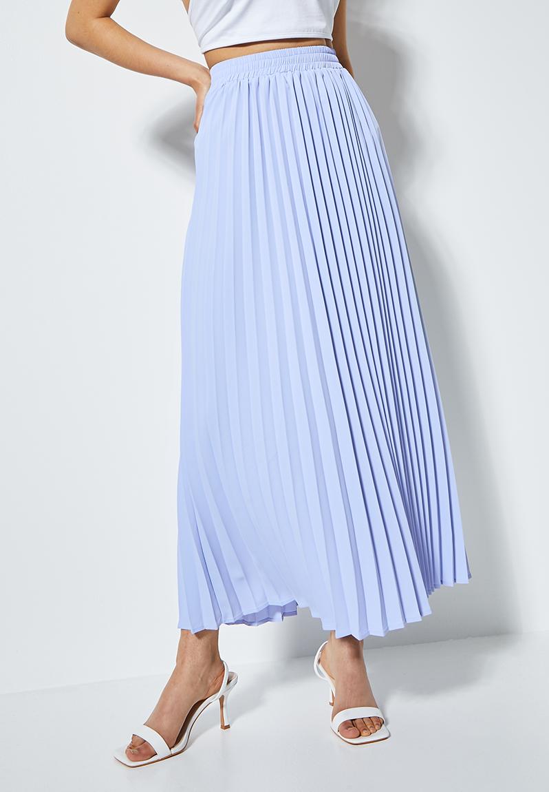 Long midi pleated skirt - dusty blue Superbalist Skirts | Superbalist.com