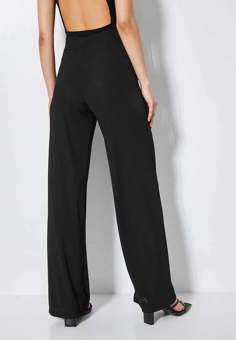 Dressy pull on palazzo pant - black VELVET Trousers | Superbalist.com