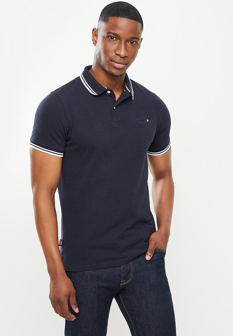 Classic poolside pique polo - atlantic navy twist Superdry. T-Shirts ...