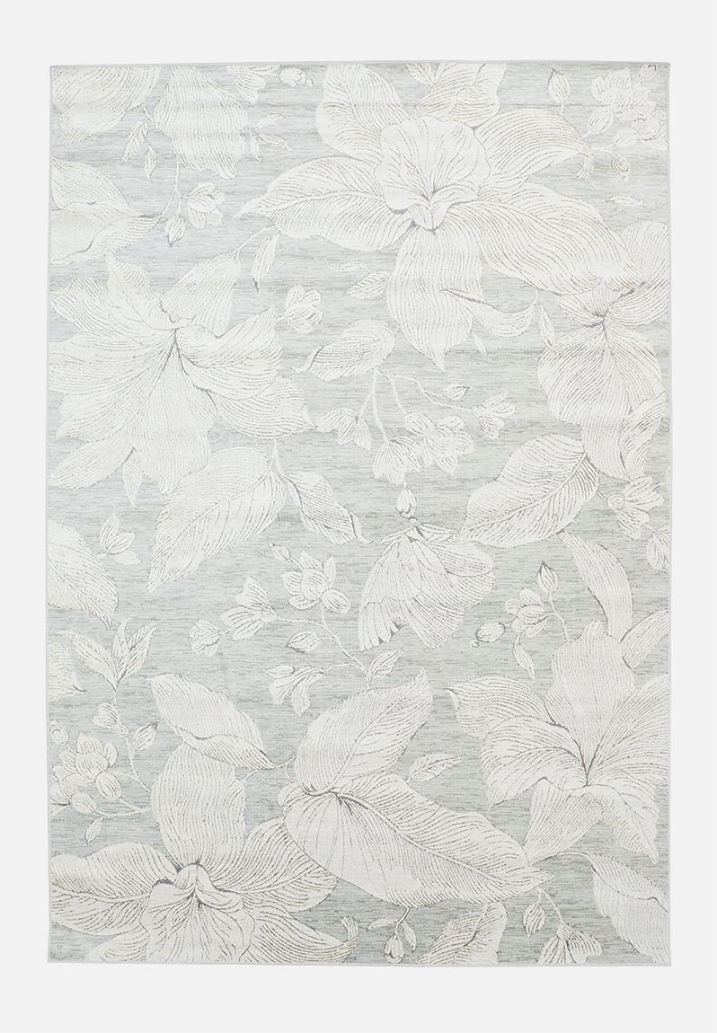 Linocut silverbush rug - multi