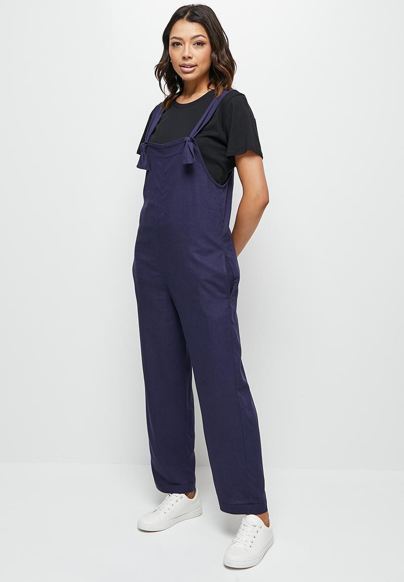 Linen harem dungaree - navy edit Jumpsuits & Playsuits | Superbalist.com