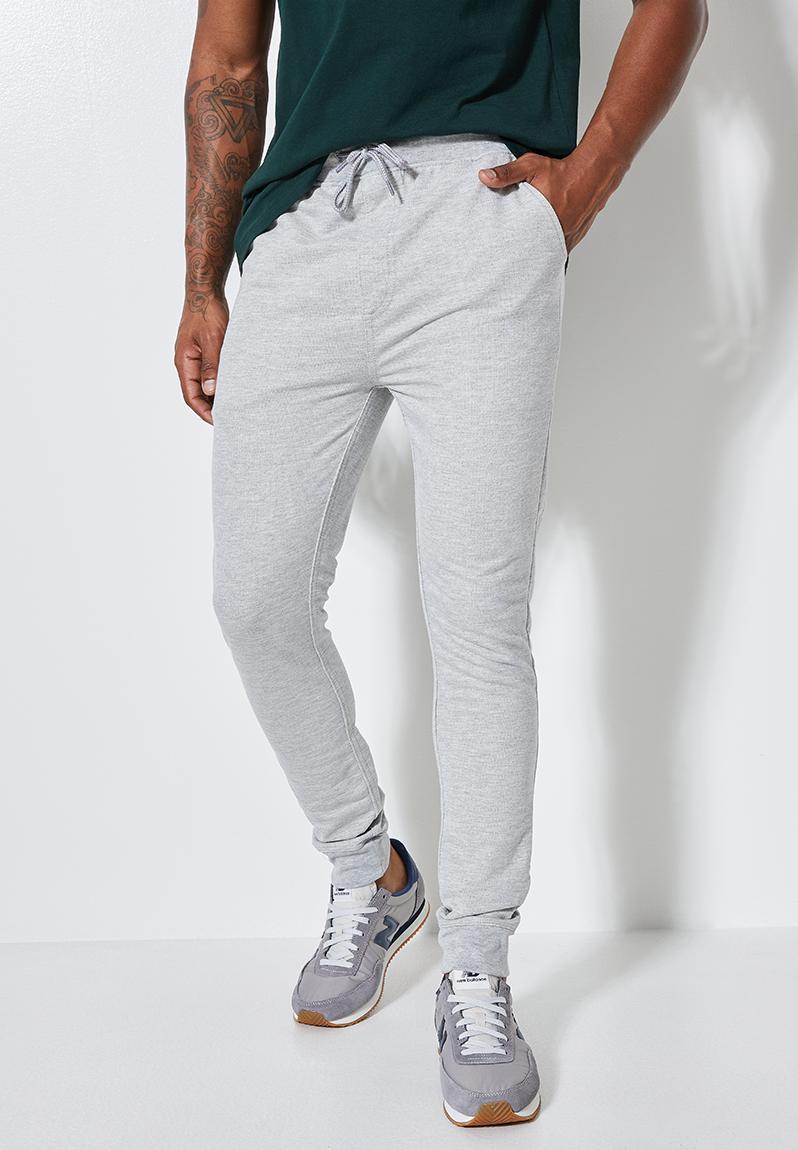 Skinny basic sweatpant - grey melange Superbalist Pants & Chinos ...