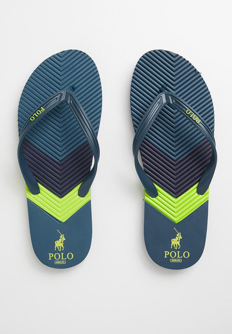 Phil colour block flip-flop - blue POLO Sandals & Flip Flops ...