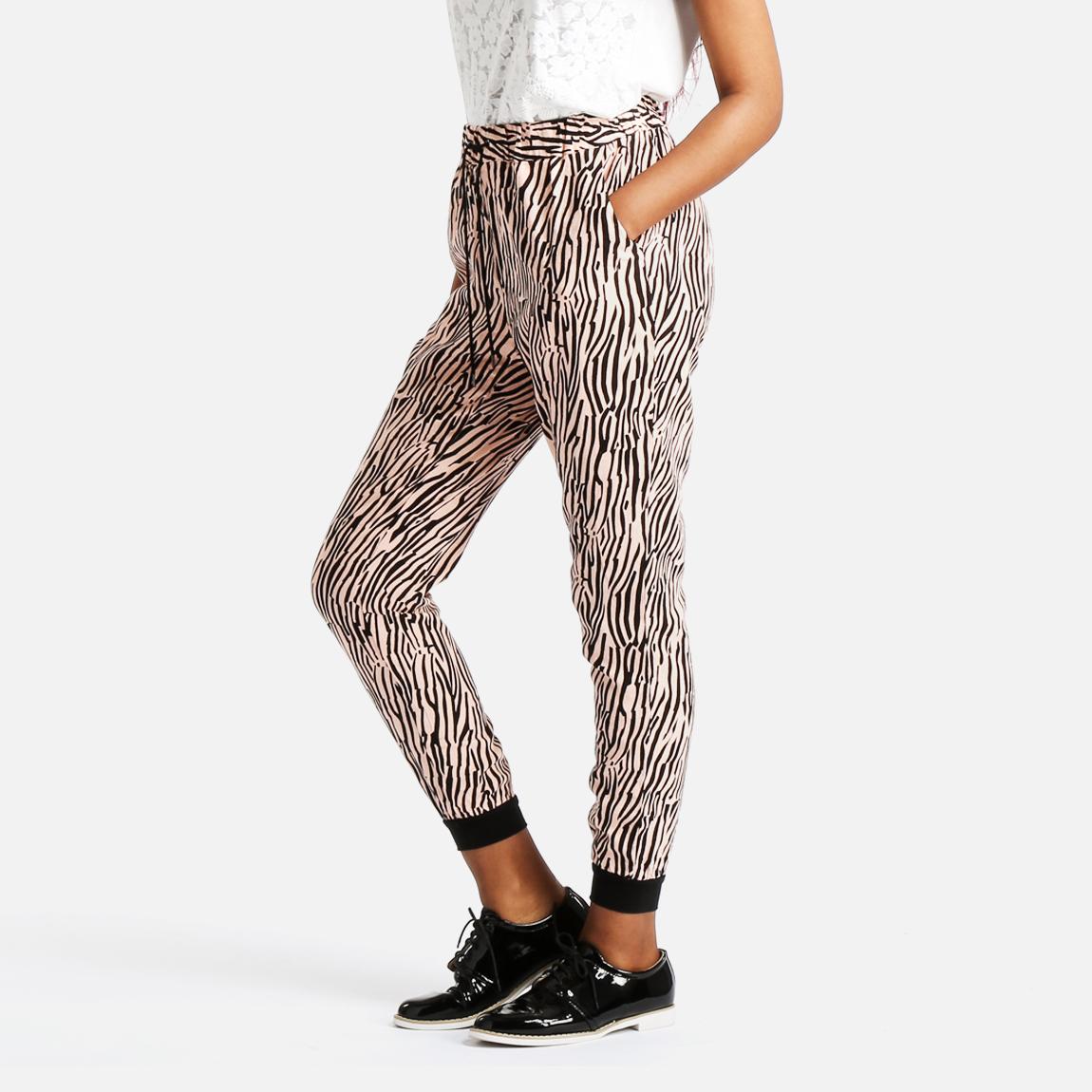 pink zebra print trousers