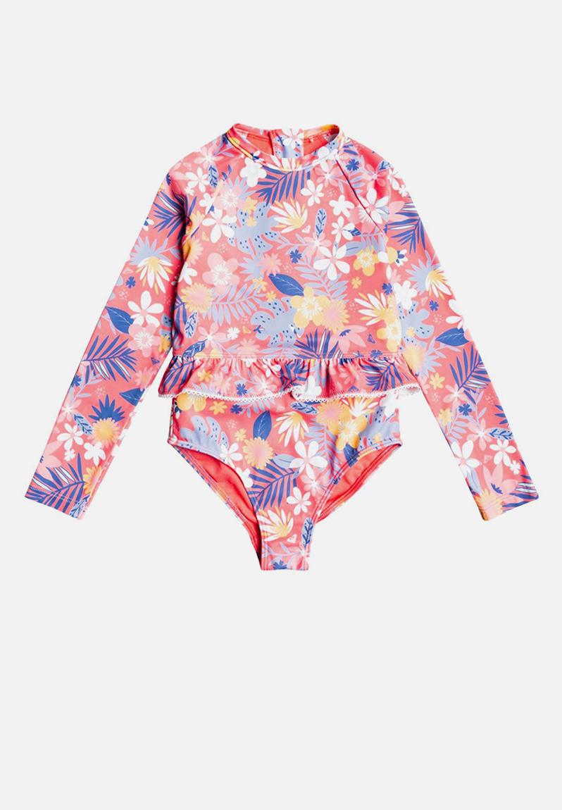 Hibiscus party onesie - calypso coral flower power Roxy Swimwear ...