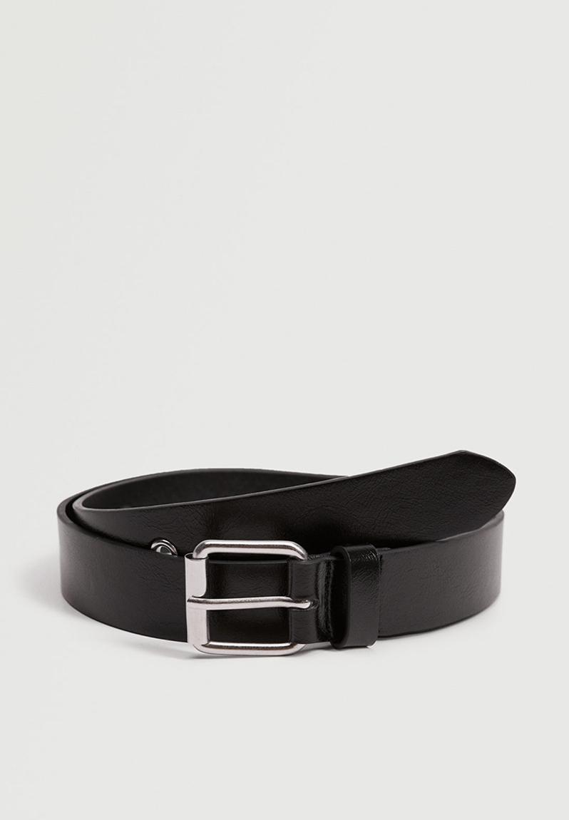 Square buckle belt - black MANGO Belts | Superbalist.com