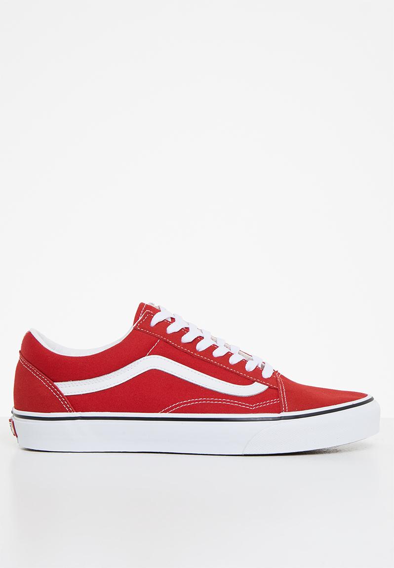 Old skool - vn0a4bv5jv61 - racing red/true white Vans Sneakers ...