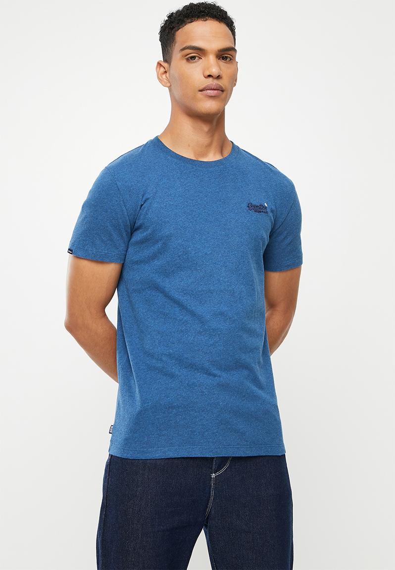 Ol vintage emb tee - ketion blue marl Superdry. T-Shirts & Vests ...