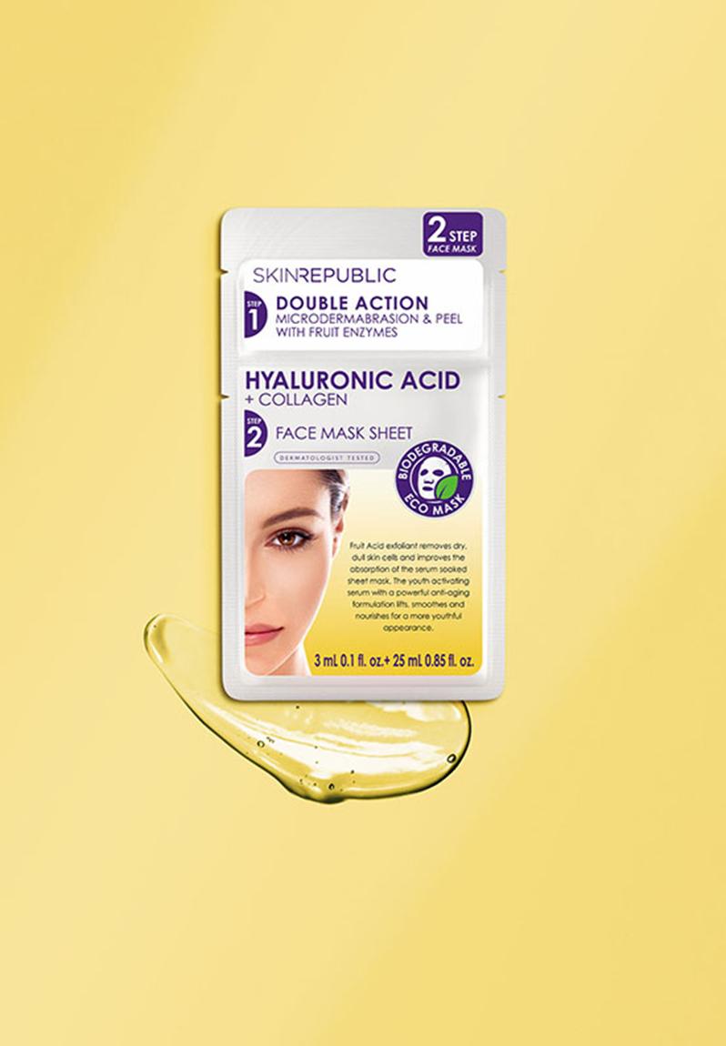 2 Step Hyaluronic Acid + Collagen Face Mask