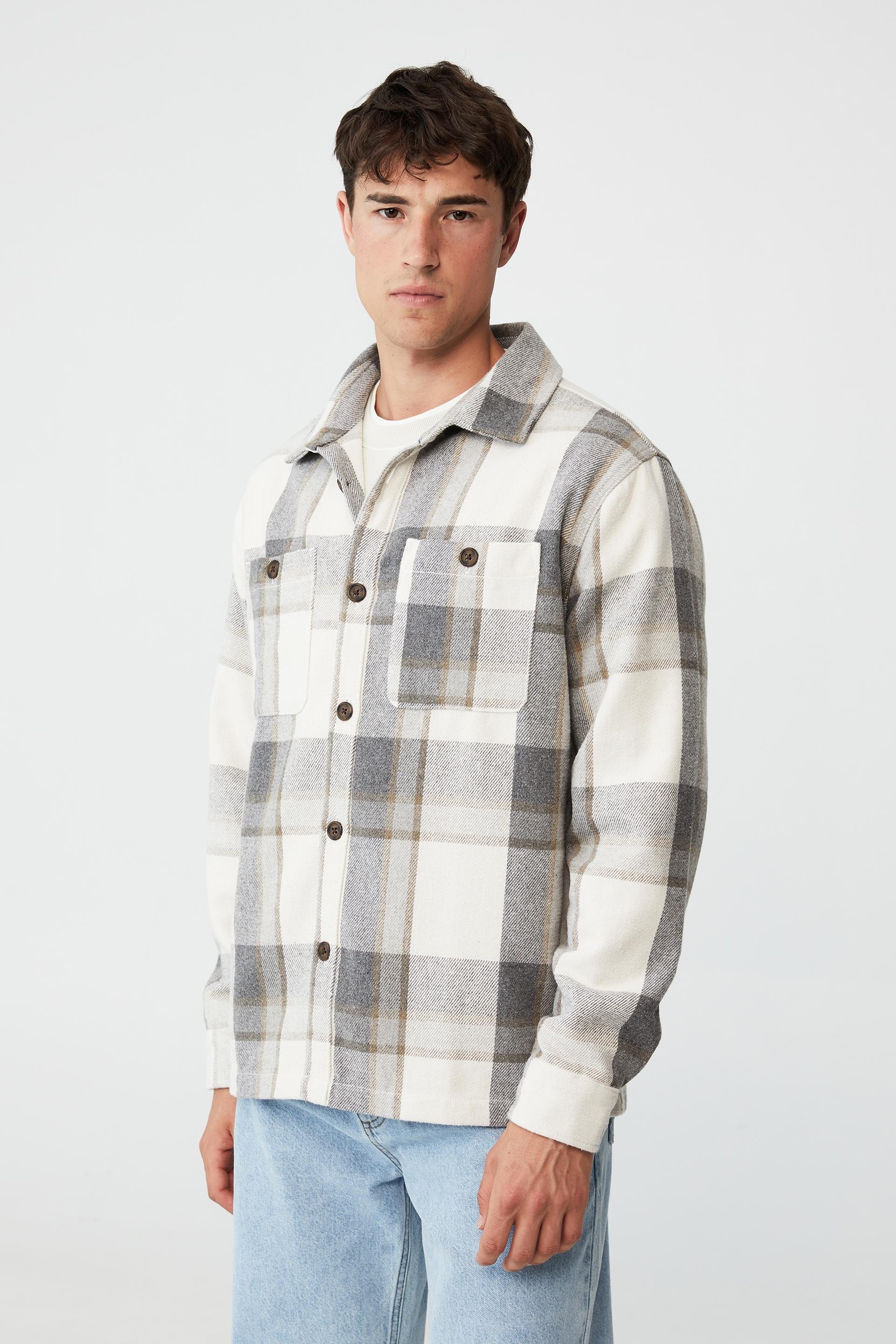 Heavy overshirt - off white check Cotton On Shirts | Superbalist.com