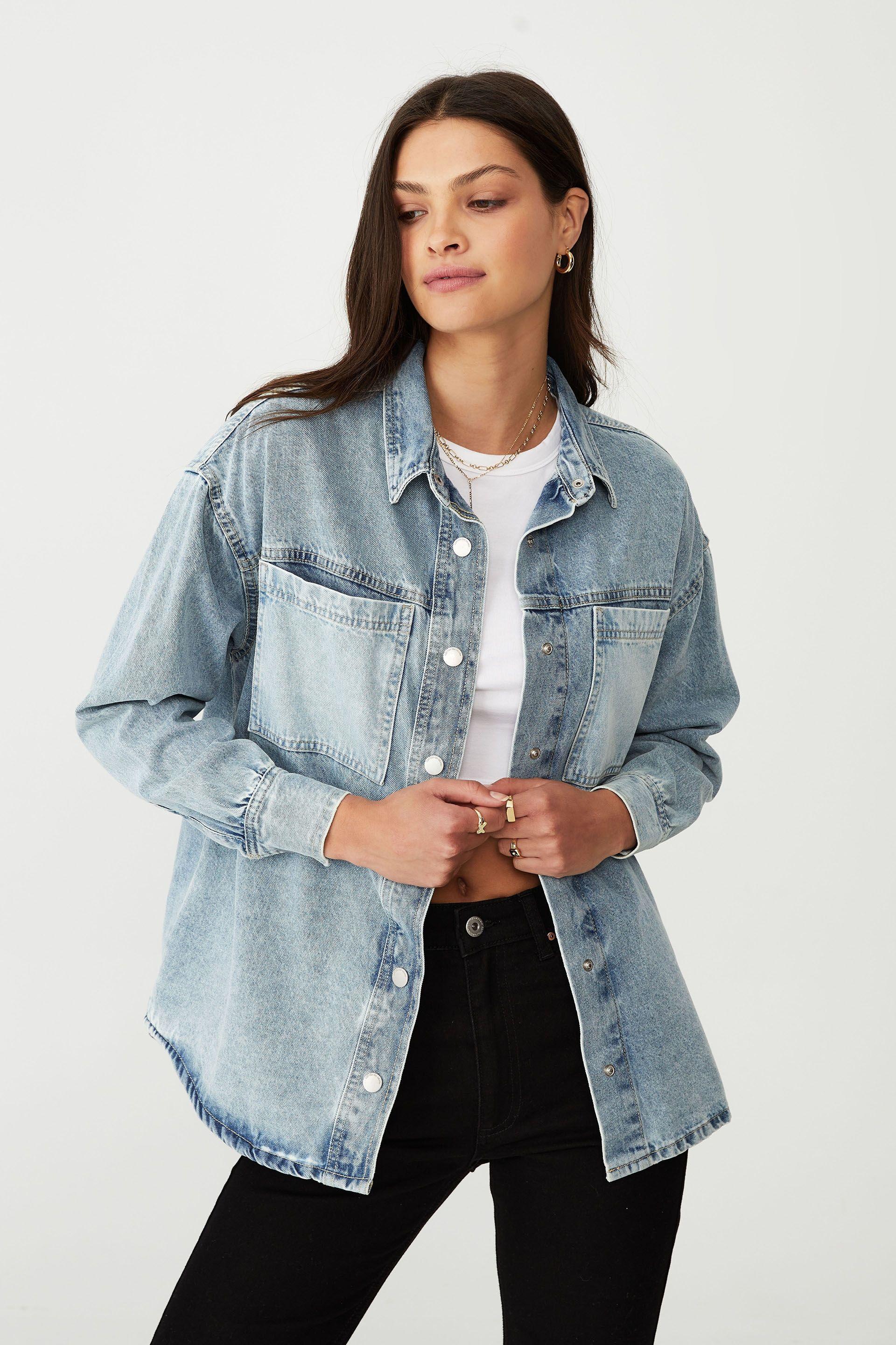 Denim shacket - blue splice Cotton On Jackets | Superbalist.com