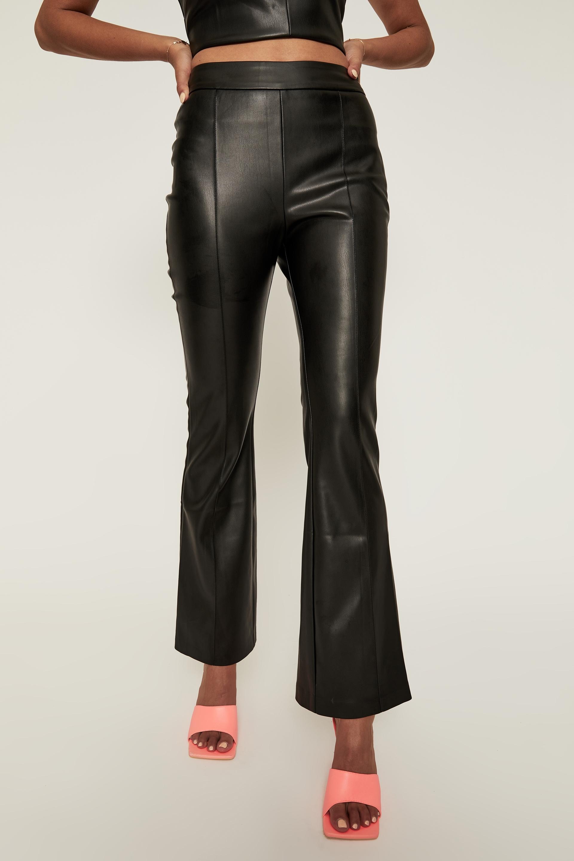 Vegan leather flare pant - black1 Supré Trousers | Superbalist.com