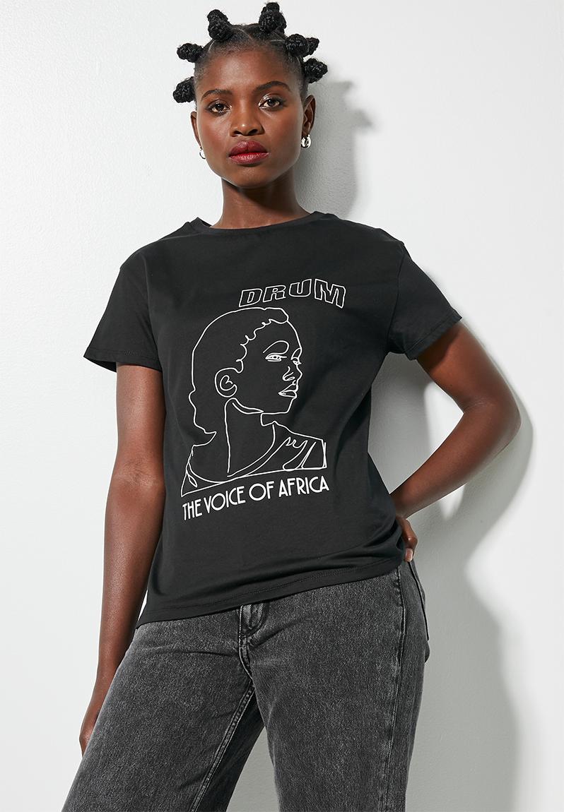 Drum Voice of Africa - black Superbalist T-Shirts, Vests & Camis ...