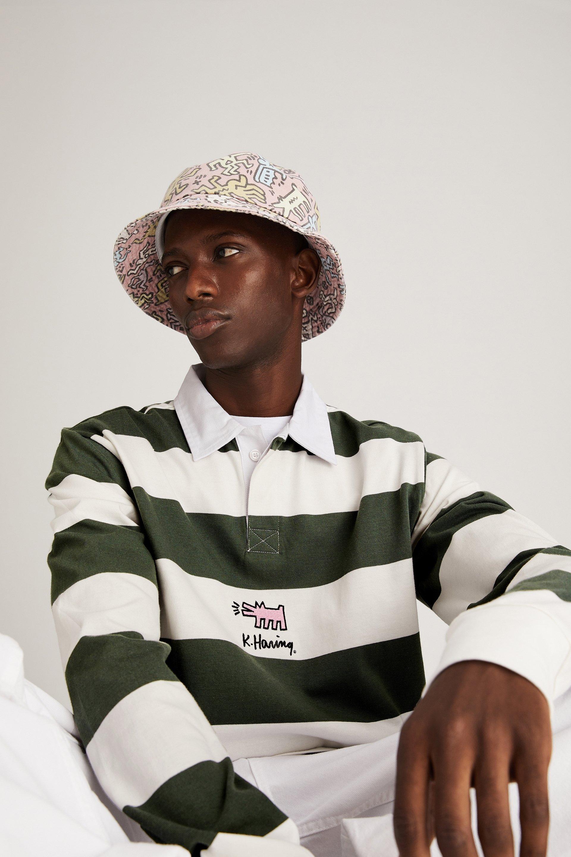 Keith haring rugby polo - lcn kei vintage white forest / barking dog