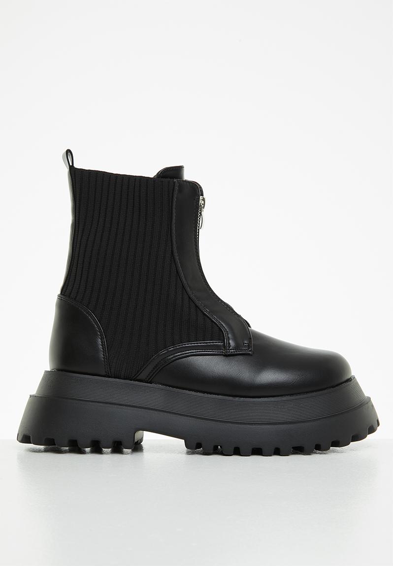 Andi chunky sock boot - black Footwork Boots | Superbalist.com