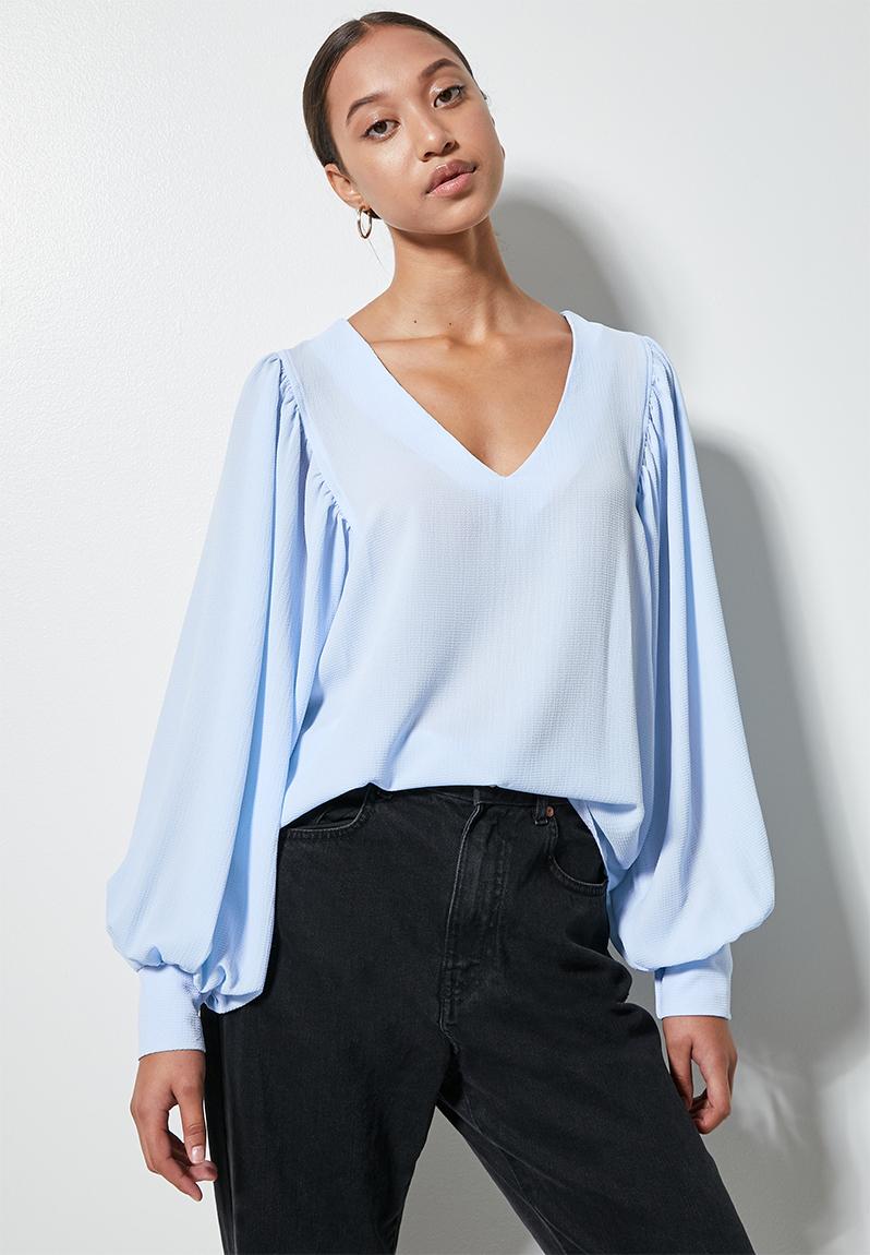 V-neck shell - sky blue Superbalist Blouses | Superbalist.com