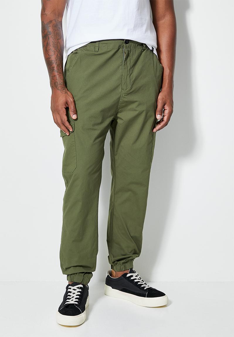 Regular tapered utility pant - army green Superbalist Pants & Chinos ...