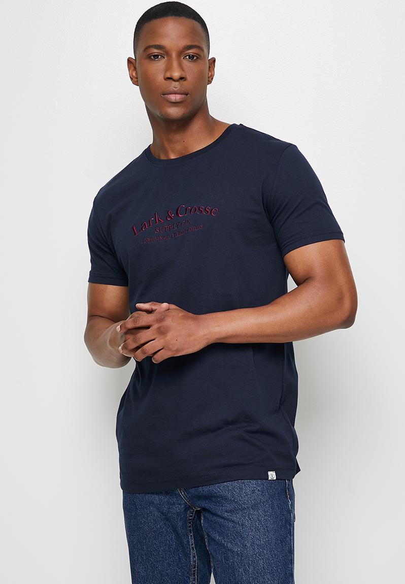 L&c graphic crew neck tee 1 - navy Lark & Crosse T-Shirts & Vests ...