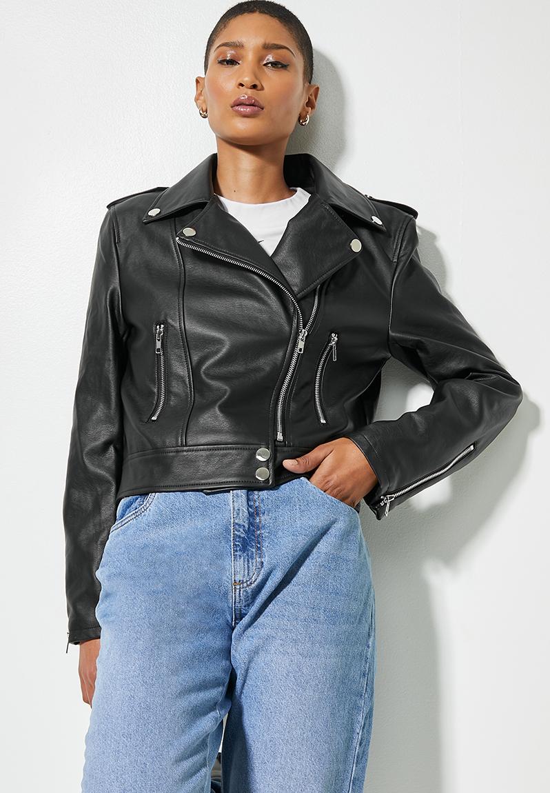 Leather look biker jacket - black1 Superbalist Jackets | Superbalist.com