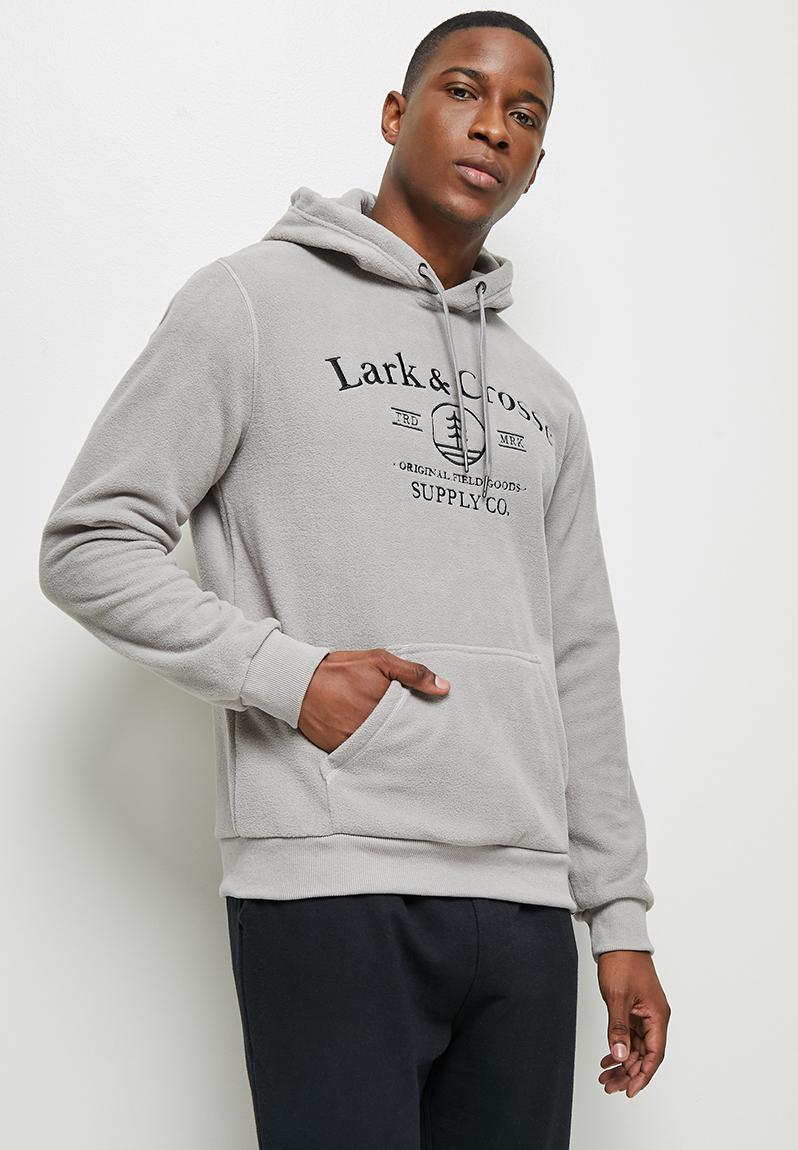 Pullover polar fleece hoodie - grey Lark & Crosse Hoodies & Sweats ...