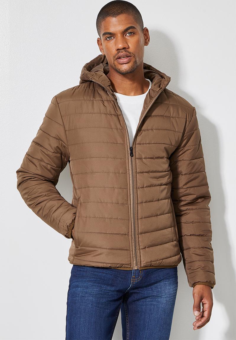 Lightweight puffer jacket - brown Superbalist Jackets | Superbalist.com