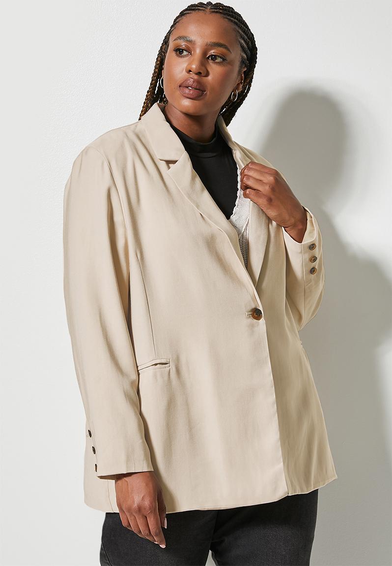 Longer length blazer - stone1 Superbalist Jackets & Coats | Superbalist.com