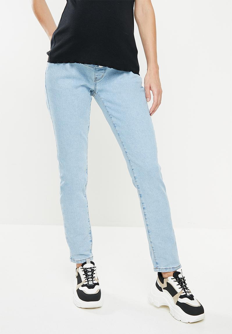 Maternity Blch Comf Stretch Riot Mom Jean Blue Missguided Jeans 