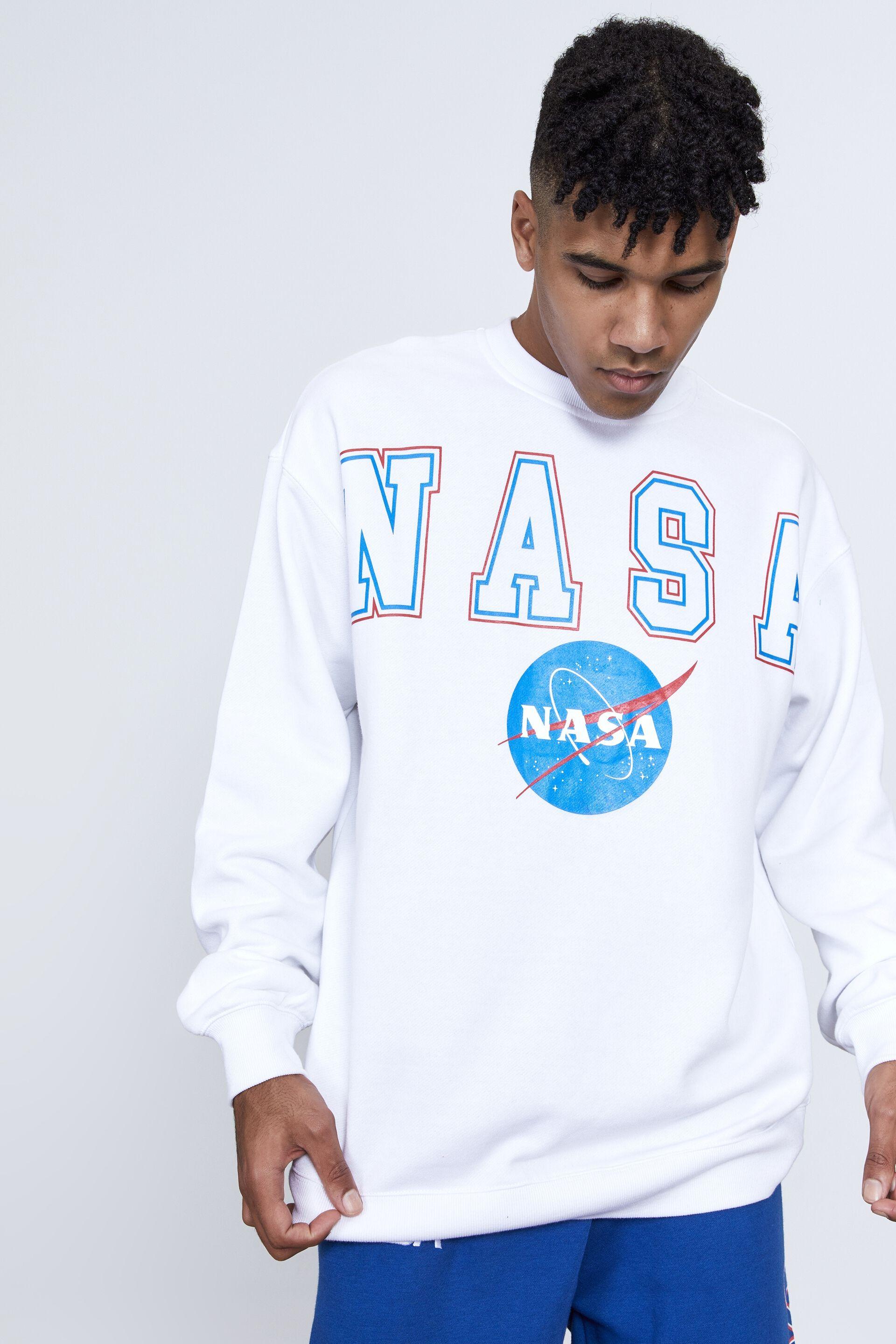 Oversized nasa crew - lcn nas white/nasa super scale Factorie Hoodies ...