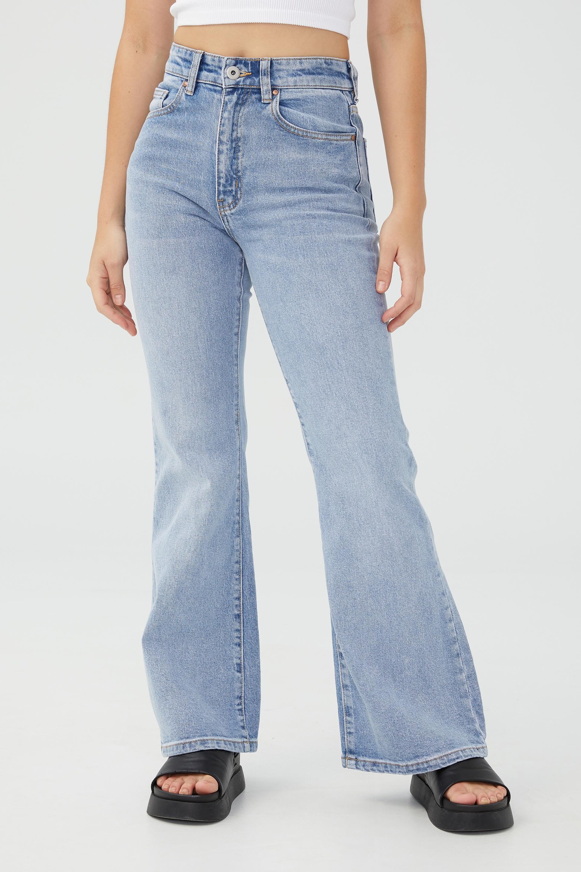 Petite flare jean - salty blue Cotton 