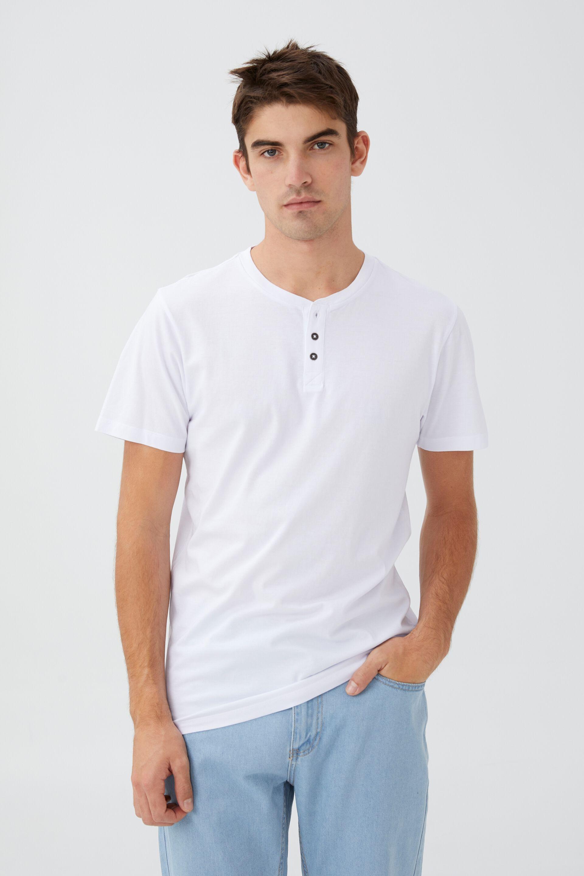 Organic henley t-shirt - white Cotton On T-Shirts & Vests | Superbalist.com