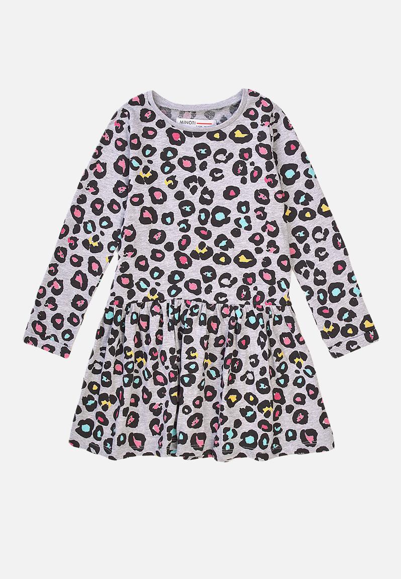 Tween girl grey leopard aop basic dress MINOTI Dresses & Skirts ...
