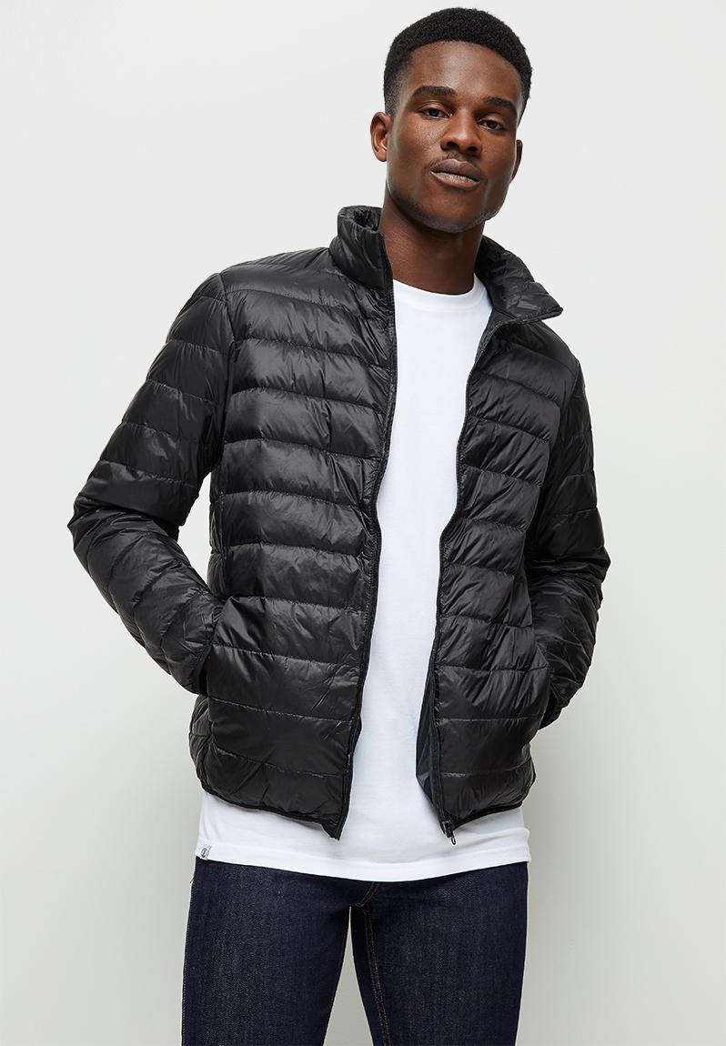 Lightweight packable puffer jacket - black Lark & Crosse Jackets ...