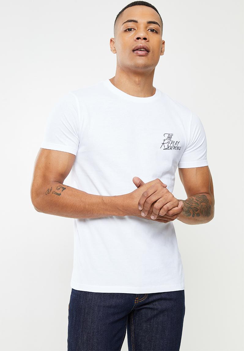 The replay printed tee - white Replay T 
