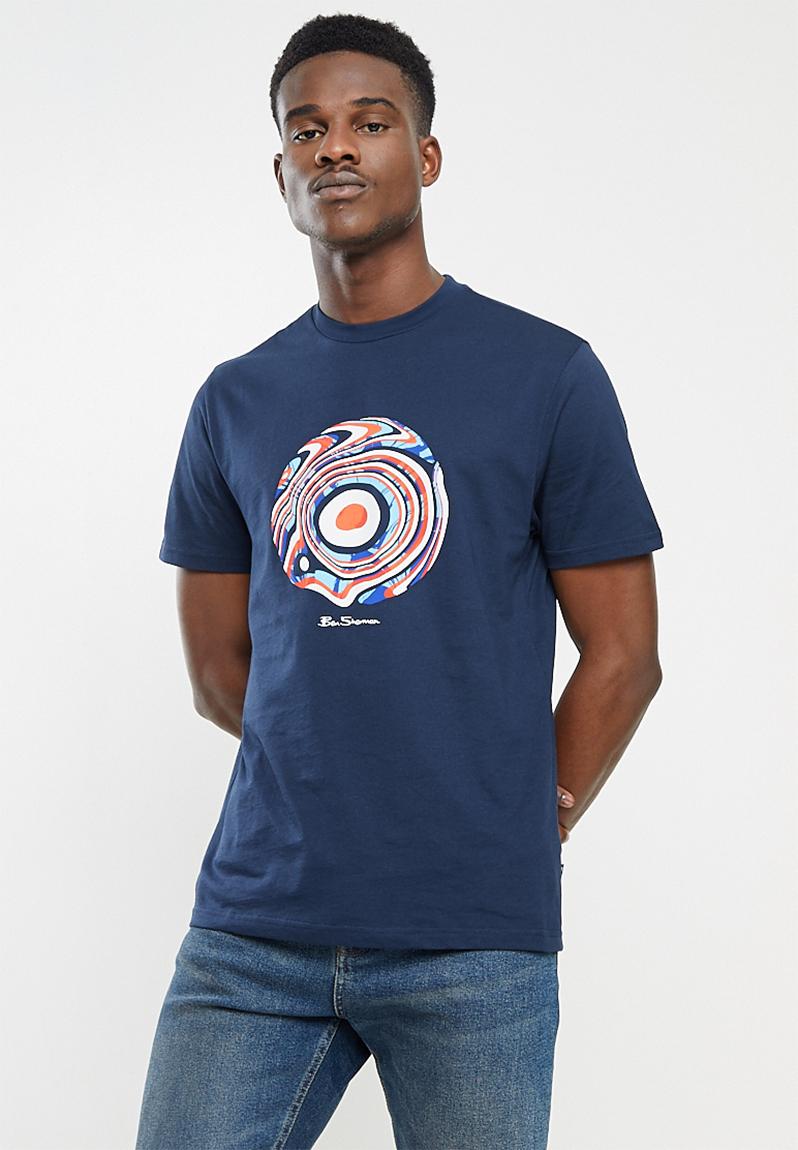 Trippy target tee - navy