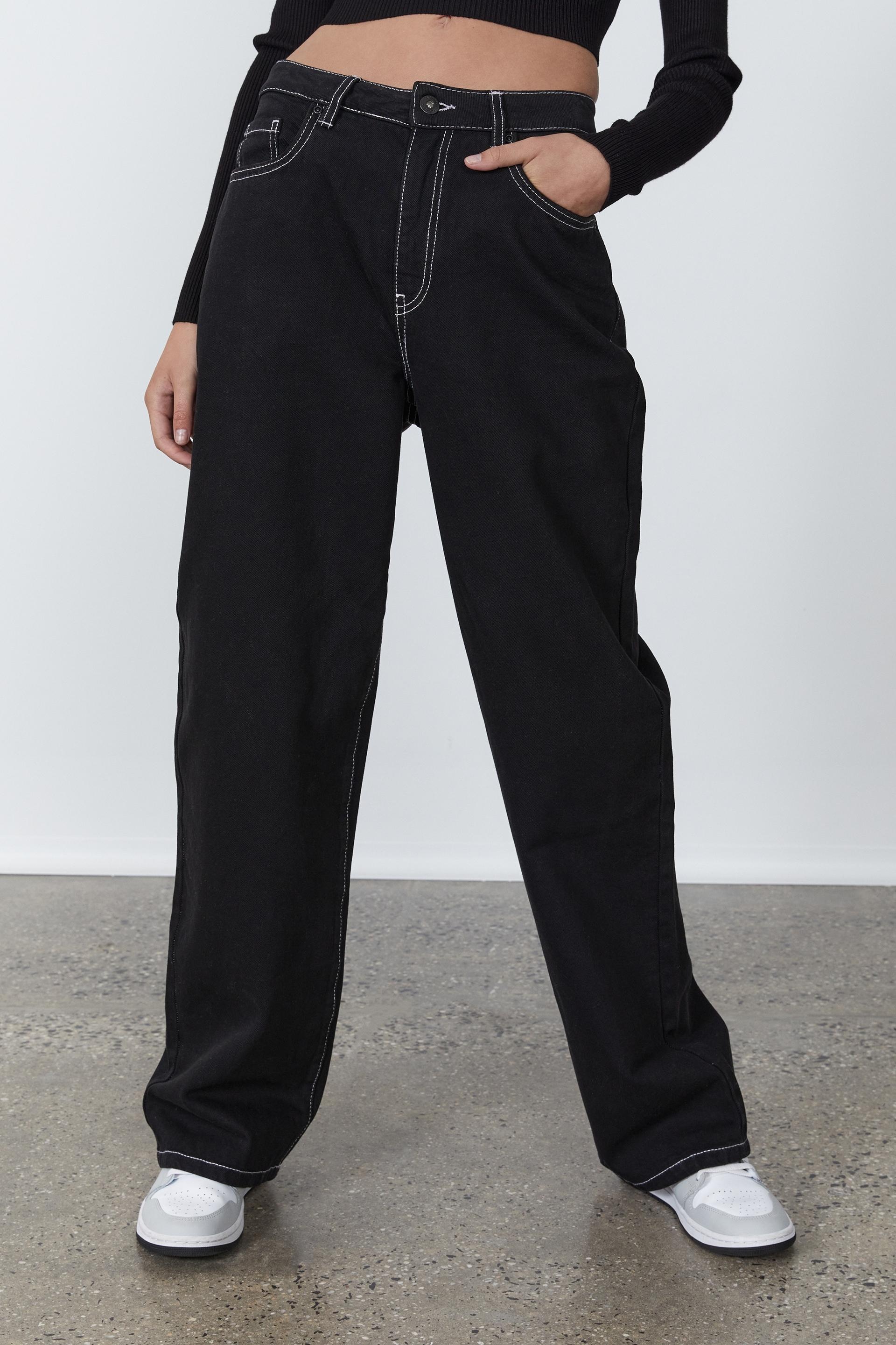 High rise baggy jean - black/white Factorie Jeans | Superbalist.com