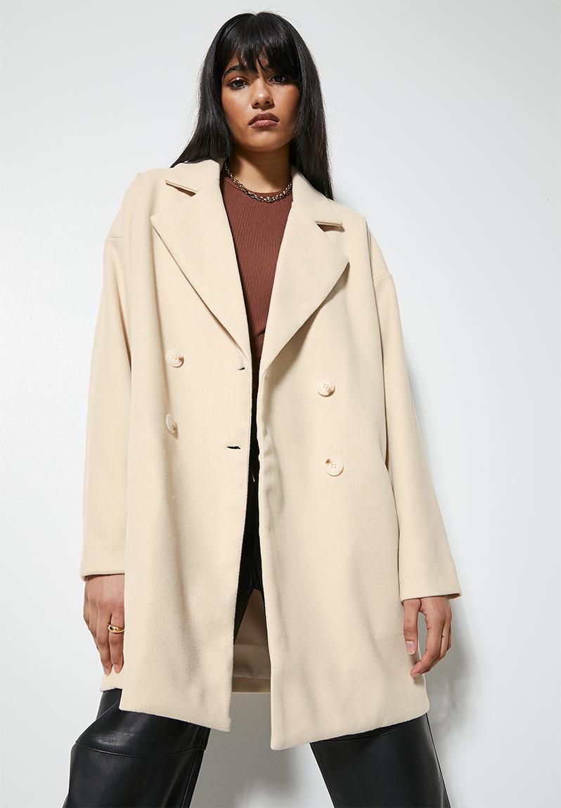 Midi double breasted blazer coat - sand Superbalist Coats | Superbalist.com