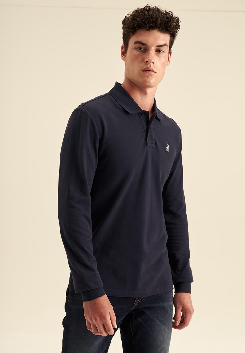 Mns plain pique ls golfer - navy POLO T-Shirts & Vests | Superbalist.com