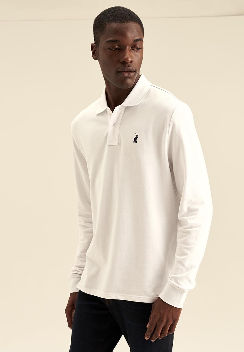 Mns plain pique ls golfer - white POLO T-Shirts & Vests | Superbalist.com