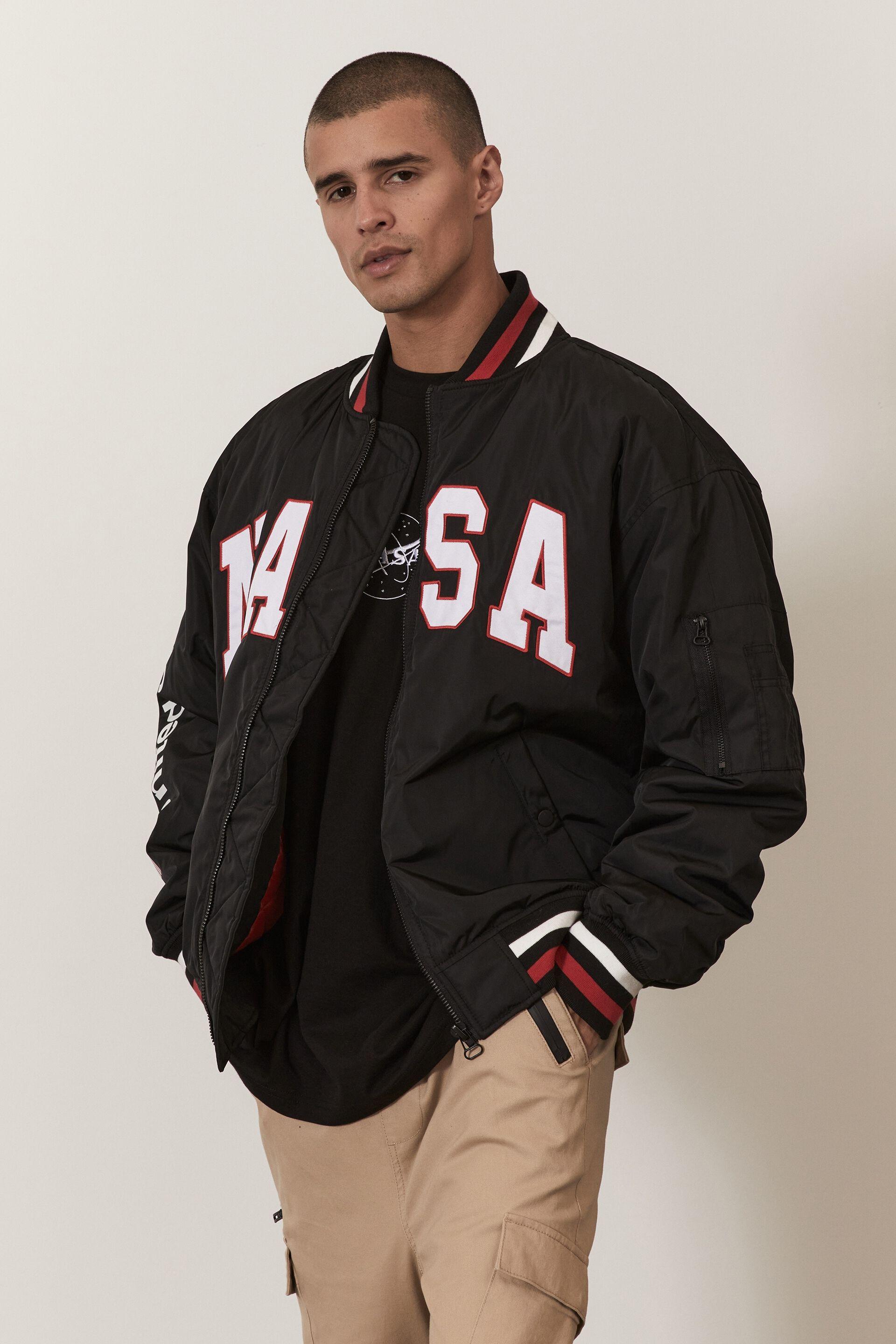 Nasa Bomber Jacket Lcn Nas Blacknasa Factorie Jackets 